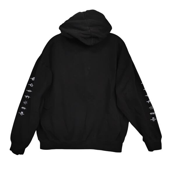 Naruto Shippuden Akatsuki Anime Hoodie Size Medium Black with Red Graphics - Picture 4 of 4